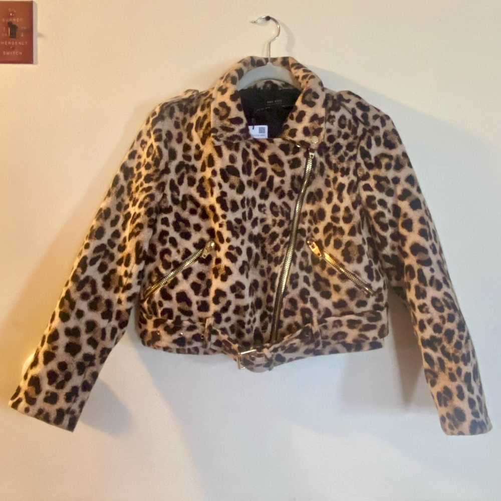 Leopard Print Crop Jacket